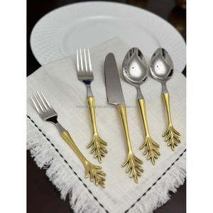 Ensemble de couverts décoratifs en argent et or, artisanat, style américain, pour mariage, Noël, décoration de table - Product Image 5
