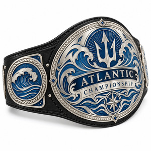 Cinturón de Metal Personalizado de 2.2m para Lucha Libre, Boxeo y MMA, Marca Tidal Crest Atlantic Championship TRX-WS047, Unisex, 50mm de Diámetro - Product Image 4