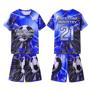 Custom Soccer Kit Football Team Uniform Quick Dry Jersey Shorts Set OEM ODM Athletic Training Uniform - Product Image 1