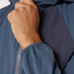 Ensemble de survêtement léger pour homme, veste et pantalon de jogging en acier bleu, design personnalisé OEM, contraste Steel Cyclone - Product Image 5