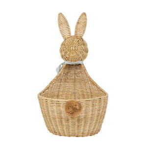 Best Choice Natural Rattan Bunny Basket With Scarf Unique Design Home Decorators Collection From Vietnam Wholesale - Product Image 6