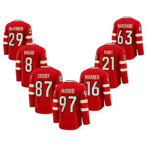 Maillot de hockey sur glace - Unisexe adulte 100% polyester écologique et respirant, impression numérique antibactérienne, maillot de match à domicile en stock - Product Image 5