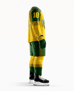 Camiseta de Hockey sobre Hielo de los Lakers para Hombre, Manga Larga, Sublimada, Absorbe la Humedad, Corte Regular, 18 Amarillo Verde, Ropa Deportiva del Equipo - Product Image 2