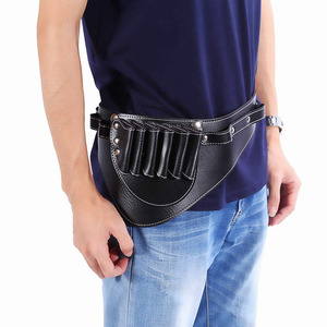 Étui à ciseaux en cuir PU de haute qualité avec pochette de coiffure, pour usage professionnel en salon de coiffure, étuis pour ciseaux de barbier - Product Image 4