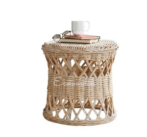 Eco-Friendly Bamboo Traditional <b>Antique</b> <b>Stool</b> & Ottoman Multi-Purpose Living Room Furniture - Product Image 1
