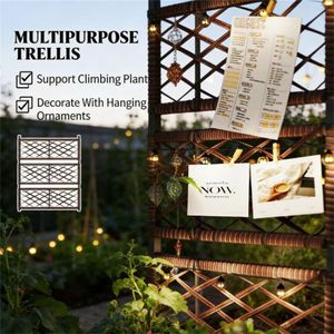 Fioriera da Giardino Marrone per Esterni con Cesto Sospeso e Vaso per Fiori e Contenitore per Piante - Product Image 2