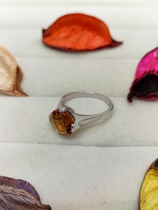 Anillo de Cuarzo Celestial Amarillo, Elegante Joya de Cristal, Regalo de Moda para Mujeres y Niñas, Anillo de Novia Único - Product Image 4