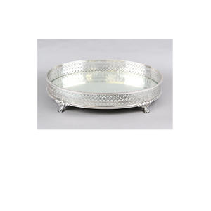 Mayorista Proveedor De Espejo Bandeja De Servir Forma Redonda Diseño Elegante Plato De Servir Hecho A Mano Al Por Mayor Plato De Servir - Product Image 1