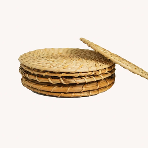 Rattan Trivets Pot Holder Creative Round <b>Coaster</b> Customize <b>Drink</b> Cup <b>Coaster</b> Rattan Restaurant Kitchen Used - Product Image 3