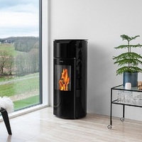 Chauffage au granulés de bois haut de gamme, autoportant, conçu pour les maisons élégantes, offrant une chaleur efficace, adapté aux villas, aux patios et aux espaces extérieurs.