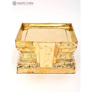 Abhishek Patra de latón hecho a mano de 16 pulgadas con atractivo artículo ritual tallado para decoración del hogar, regalos y Templo - Product Image 2