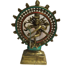 Statue en métal sculptée de Shiva Satyaswor, objet religieux hindou, pour la décoration de la maison - Product Image 2