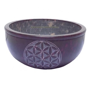 Cuenco Redondo de Piedra Jabonosa Ecológico para Incienso, Porta Palo Santo para Rituales de Wicca, Descanso, Inhalación y Altar - Product Image 1