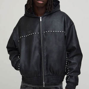 Chaqueta de Cuero para Hombre de Primera Calidad, Personalizada, Estilo Urbano, Superventas, Estilo Único, Chaqueta de Cuero para Motociclista - Product Image 3