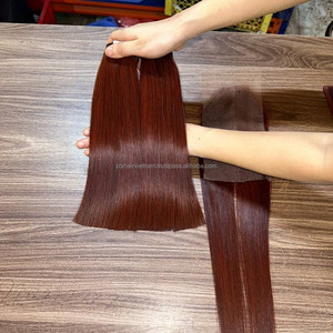 Prix de gros : Mèches de cheveux humains bruts vietnamiens lisses et raides, extensions de cheveux en trame avec perruque en cheveux humains à dentelle frontale - Product Image 3