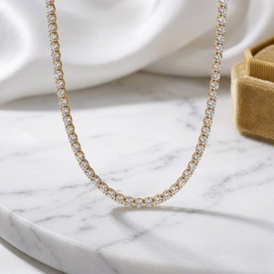 Collier tennis en diamants ronds sertis à griffes 8.00 CTW - Product Image 2