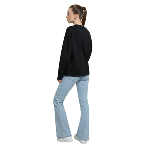 Top Trendy Custom Crewneck Sweatshirt <b>Women</b> <b>Long</b> Sleeve Heavyweight Yarn Dyed Front Logo Pullover Comfortable <b>Hoodies</b> - Product Image 3