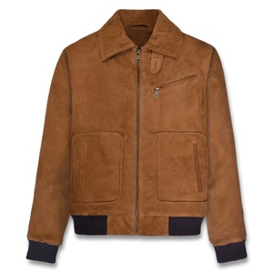 Chaqueta de cuero con cuello vuelto, cremallera y bolsillos, diseño personalizado para mujer, ropa de moda, la mejor chaqueta para damas. - Product Image 1