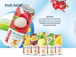 Venta caliente JBFresh 500ml Jugo de fruta natural enlatado con pulpa Bebidas de mango fresco Lychee Vietnam Proveedor de bebidas a granel - Product Image 6