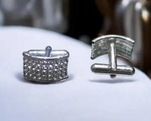 Boutons de manchette pour hommes en gros |   Boutons de manchette en métal personnalisés pour mariage, affaires et tenues formelles, bijoux de mariage en gros - Product Image 4