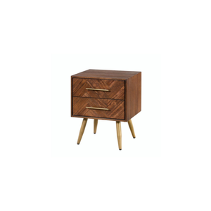 Colección BERGEN, Mesa de Noche de Madera Maciza, Diseño Moderno, Ecológica, Duradera, con 2 Cajones, Muebles de Dormitorio de la Más Alta Calidad - Product Image 1