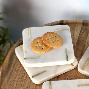 <b>Marble</b> <b>Coasters</b> Gift Set With Elegant Packaging For Housewarming Wedding And Special Occasion Gifts - Product Image 6