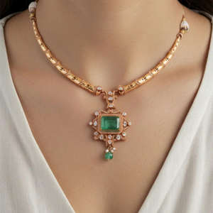 ชุดสร้อยคอและต่างหูคอลเลคชั่นเงินล่าสุด ผลิตจากเงินแท้ Gajaah 925 สำหรับผู้หญิง เครื่องประดับระดับพรีเมียม - Product Image 1