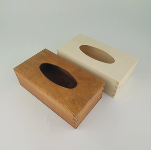 100% Natural Wood Tissue <b>Box</b> 2 Piece In Different Wooden Color For Your Home Breakfast & Dinner Table Decor & tissue Holding Use - Product Image 1