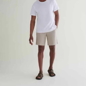 Shorts Bermuda Kaki pour Homme 100% Coton Tissu Oxford Style Décontracté avec Poches Taille Moyenne Fermeture Boutonnée Respirant Tissé - Product Image 2