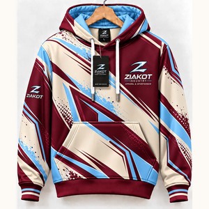 Wholesale Direct Ziakot Industry Custom Stitched <b>Burgundy</b> Black Football Pullover Sweatshirt <b>Hoodie</b> - Product Image 6