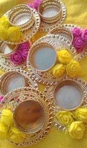 India Decorative Floral <b>Tealight</b> <b>Holder</b> Christmas Gift Metal Diya Candle <b>Holder</b> Home Decor Corporate Return Gift Wedding Favor - Product Image 2