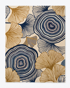 DECORDEC Custom Green Repeating Abstract Radial Burst/Tie-Dye-Inspired Design Wool Eco-Friendly Non-Slip Hand Tufted Modern - Product Image 1