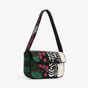 Handmade Beaded Floral Classic <b>Wedding</b> Evening Party Shoulder Bag Women Designer Handbag Ethnic Boho Style Eco-Friendly Fashion - Product Image 1