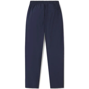 Pantalones de Invierno para Mujer, Color Azul Marino, Tejido, Corte Recto, Cintura Media Elástica, Ajuste Regular, Largos, Formales, de Color Sólido - Product Image 2
