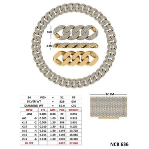 Chaîne cubaine 18 mm en or massif 14K 18K, entièrement pavée de diamants, style hip-hop, coupe ronde, diamants de laboratoire, fermoir boîte, pour homme, luxe - Product Image 3