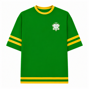 Camiseta Personalizada de la Hermandad Chi Eta Phi con Logotipo Bordado en la Parte Delantera, Color Verde y Amarillo, Manga Corta para Mujer - Product Image 3
