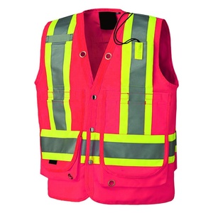 <b>Reflective</b> Safety Vest Men Windproof Sleeveless <b>Jacket</b> Sporty Stand Collar Zipper Closure Outdoor Wear Autumn <b>Cycling</b> Gear - Product Image 4