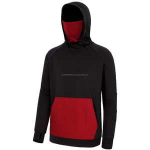 Sudadera con Capucha Doble con Logotipo Personalizado Bordado, Sudadera con Capucha de Doble Capa Estilo Ninja, Talla Grande, Cierre Completo, Sudadera con Capucha Balaclava para Hombre - Product Image 1