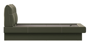 Modern Upholstered Solid Teak Wood <b>Bed</b> Frame <b>Queen</b> Size Faux Leather Soft <b>Bed</b> <b>with</b> Quilted Headboard and Footboard - Product Image 5