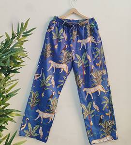 Pantalones de Pijama de Algodón con Estampado Animal al por Mayor – Pantalones de Descanso con Cintura Elástica Estampada, Suaves y Cómodos - Product Image 1