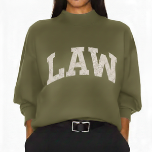 Sweat-shirt oversize à col montant pour femme, coupe ample décontractée, style urbain, idéal pour le confort quotidien - Product Image 2