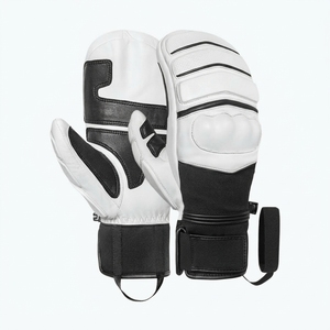 Mitaines de ski d'hiver imperméables de couleur blanche, style classique, design classique OEM - Product Image 1