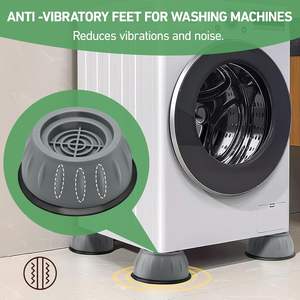 Pads anti-vibrations universels Zenara en plastique, 4 pièces, absorbant les chocs, antidérapants, pour lave-linge et sèche-linge - Product Image 5