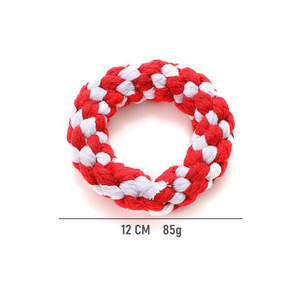 Juguete de Cuerda de Algodón con Forma de Donut para Perros, Juguete Interactivo Resistente a Mordidas para Entrenamiento y Diversión Navideña - Product Image 2