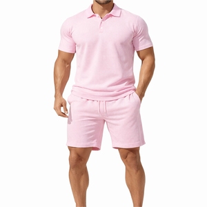 Ensemble polo et short pour homme, tenue décontractée d'été, qualité supérieure, tissu doux, coupe confortable, style été, polos et shorts - Product Image 1