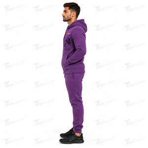 Premium Men Jogger Zipper Hoodie Set 400 GSM Cotton Fleece Quick Dry Seamless Fusing Heavyweight <b>Gym</b> <b>Tracksuit</b> Winter Streetwear - Product Image 3