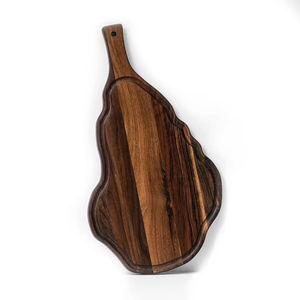 Plateau de service en bois rectangulaire, design minimaliste, fait main, en bois massif, avec trois porte-tasses, pour la cuisine, style unique, dernière nouveauté - Product Image 5