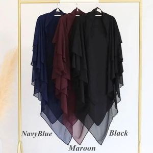 ผ้าคลุมศีรษะคิมาห์ ชีฟองเนื้อนุ่มคุณภาพสูง สีฟ้า 3 ชั้น พร้อมผ้าคลุมหน้าแบบนิقاب ฮิญาบแม็กซี่ ใช้ได้ทุกฤดู พร้อมสวมใส่ คอสูง แขนยาว - Product Image 2