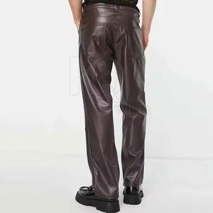 Stylish Casual Men <b>Leather</b> Pants Breathable Eco-Friendly Quick Dry Lightweight Durable Comfortable Fit for Outdoor Activities - Product Image 5