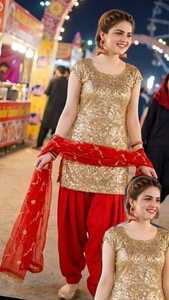 Robe Anarkali Punjabi tendance, vêtements indiens et pakistanais, robe imprimée 3 pièces, broderie personnalisée, vêtements ethniques - Product Image 2